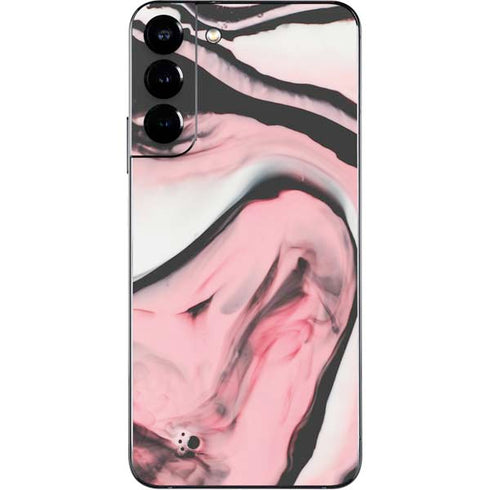 Pink Marble Ink Galaxy S22 Plus Skin